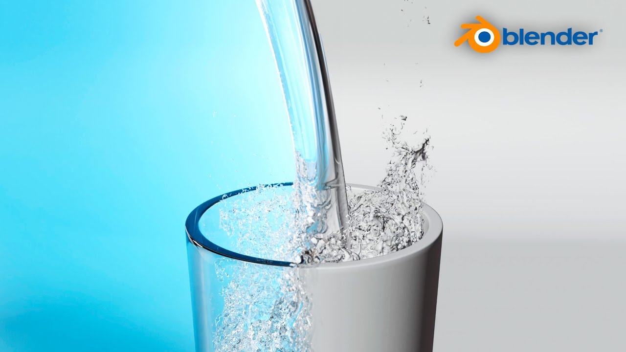 PRODUCT ANIMATION IN BLENDER 3.6 - ”POURING WATER IN GLASS” | FLUID SIMULATION  - TUTORIAL #blender