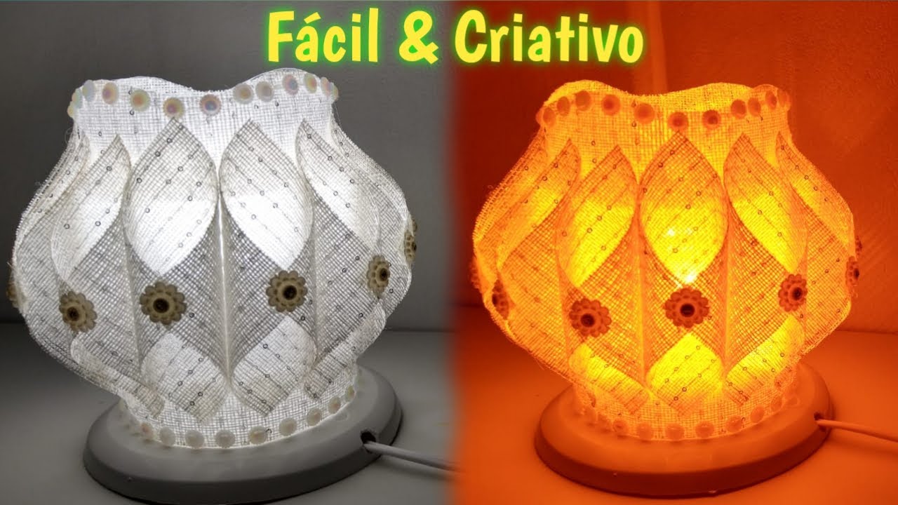 Como Fazer Luminária com Garrafa Pet - Idéia Criativa de Artesanato com Garrafa Pet