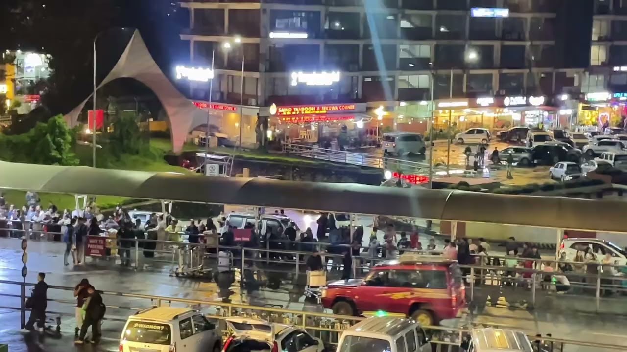 Night View of The Tribhuvan International Airport (TIA) - No CopyNepali Video | Free HD | 4K Footage