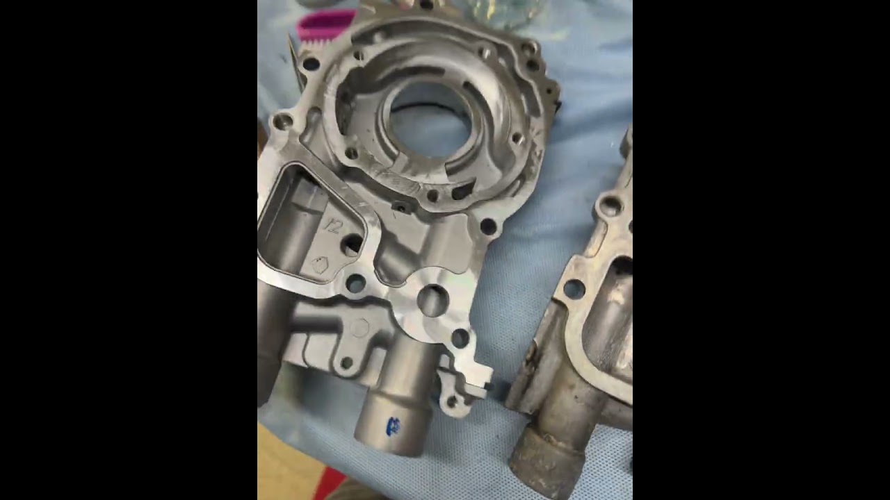 Ej20 ej25 turbo 12mm oil pump porting preparation  and comparison with 10mm already ported pump.
