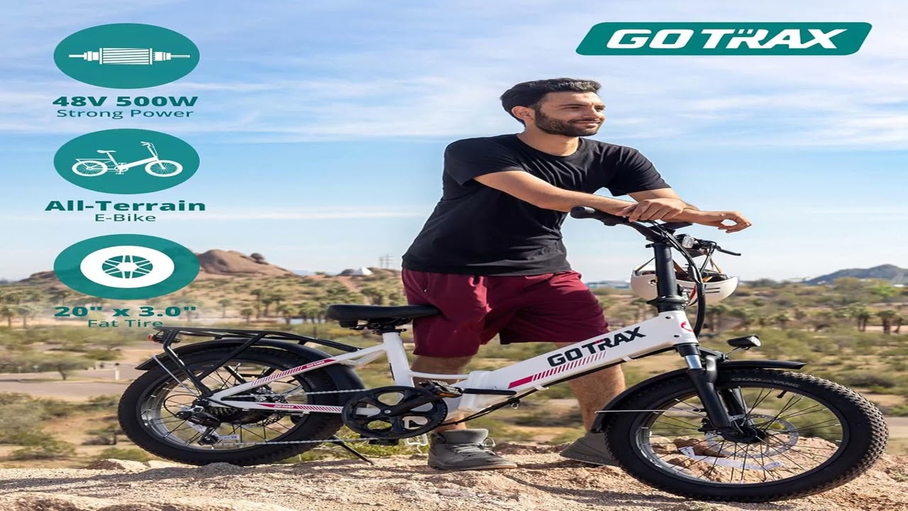 Обзор: Складной электровелосипед Gotrax 20 дюймов с запасом хода 55 миль (с педальным приводом 1)...