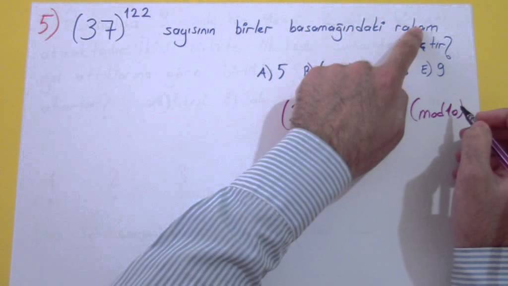 MODÜLER ARİTMETİK SORU ÇÖZÜMÜ - Şenol Hoca