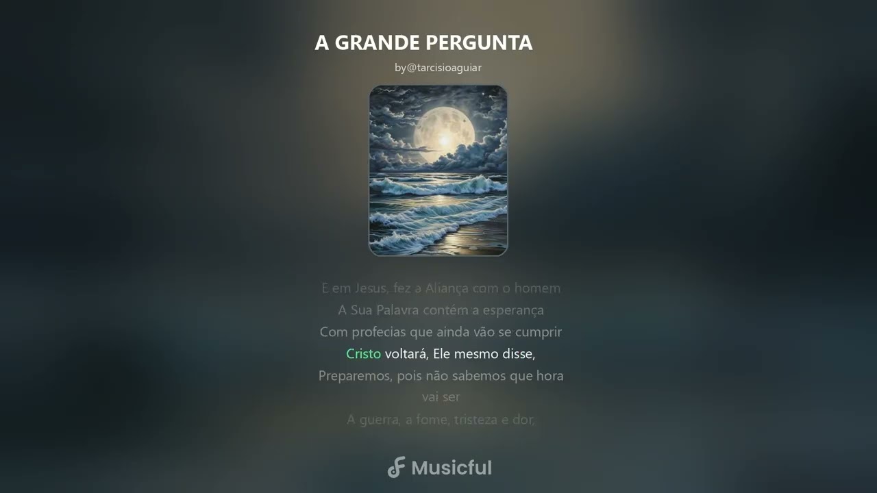 A grande pergunta - Escrito por Tarcísio Aguiar