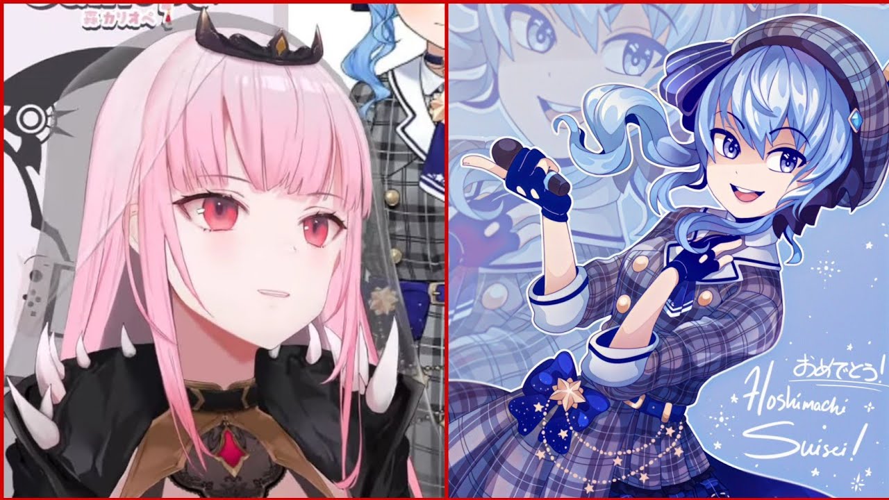 Calli really admires Suisei + the finished drawing