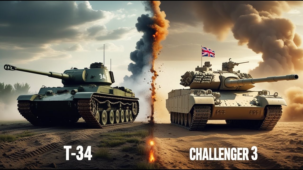 Что будет если T-34 встретится с Challenger 3: прошлое против технологий
