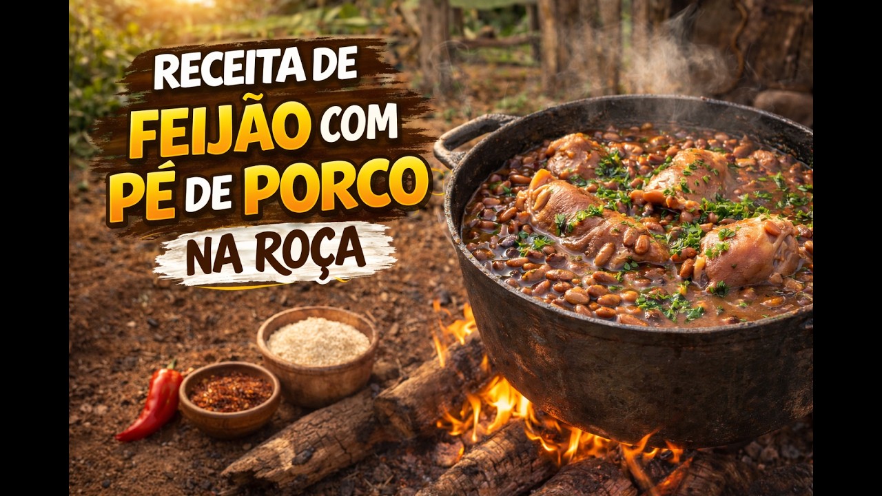 Hoje Tem Aquele Feijão Com Pé de Porco Caprichado na Roça!