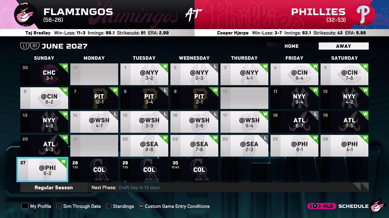 Flamingos baseball 27 @ PHI