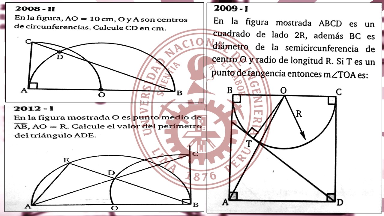 DOMINA: Circunferencia | Preguntas de Examen de Admisión UNI – Nivel Intermedio #uni #admisión2026