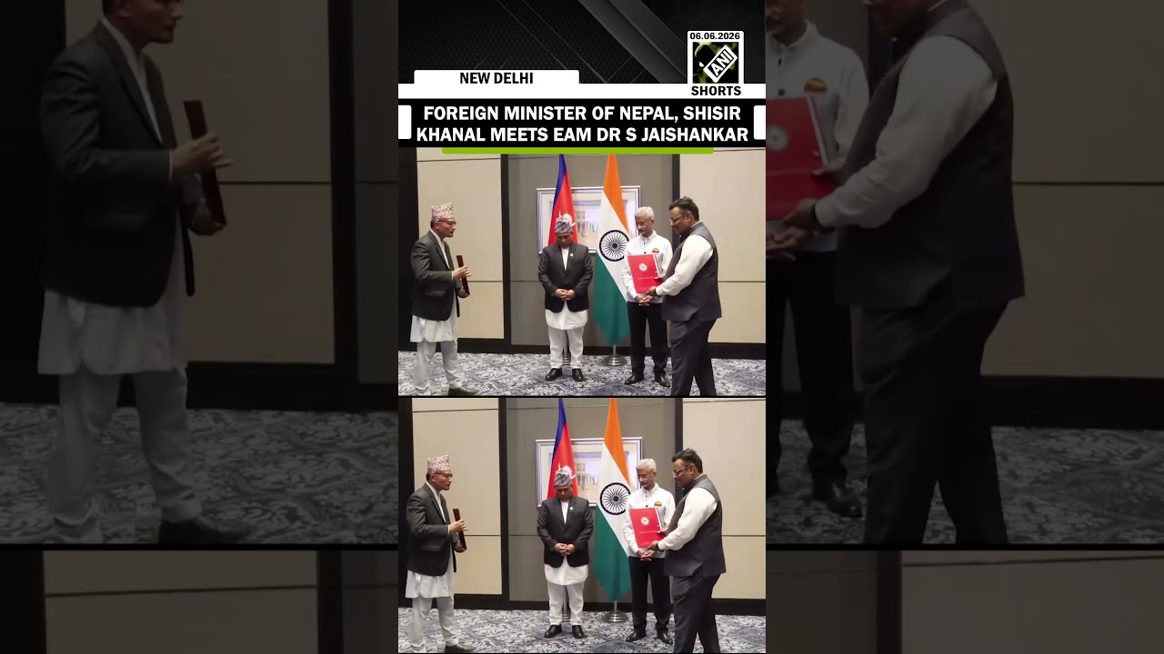 Shisir Khanal, Foreign Minister of Nepal, meets EAM Dr S Jaishankar