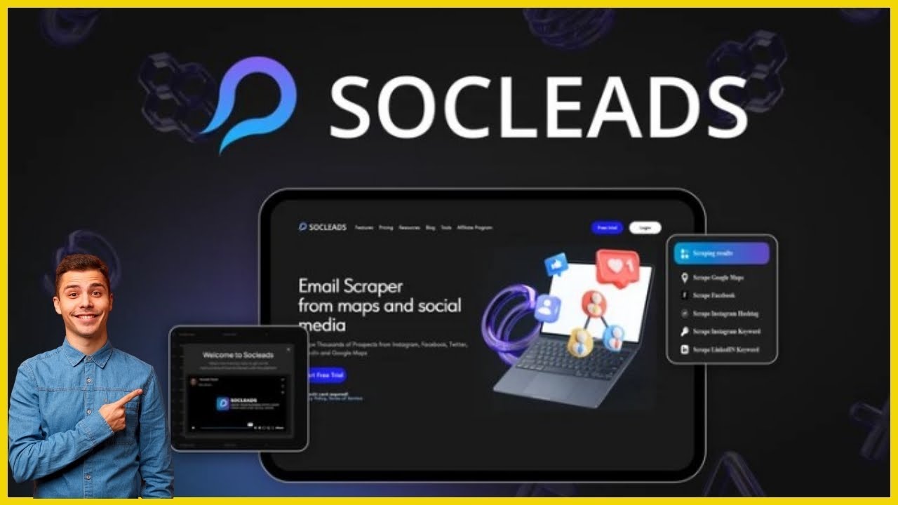 SocLeads Lifetime Deal: Scrape Thousands of Prospect Emails from Social Media & Google Maps