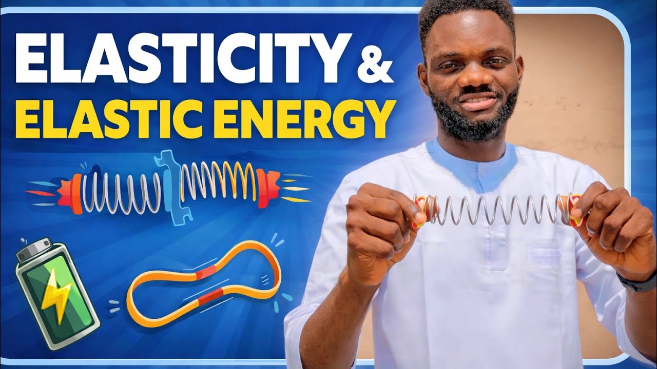 How to Solve Elastic Energy Questions Easily (½kx²). Elasticity & Elastic Energy | Step-by-step.