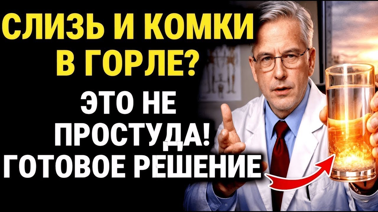 КОМОК И СЛИЗЬ В ГОРЛЕ_ Рефлюкс разрушает гортань_ КАК ВЫЛЕЧИТЬ БЕЗ ТАБЛЕТОК! ГОТОВЫЕ МЕТОДЫ