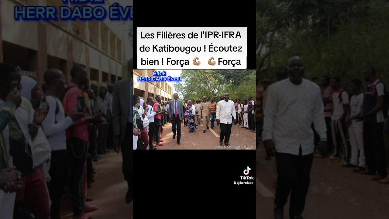 Les Filières de l'IPR - IFRA de Katibougou