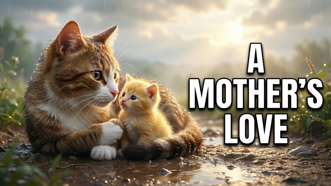 A Mother Cat Protecting Her Baby 🐾 Heartwarming Mama Cat & Kitten Story