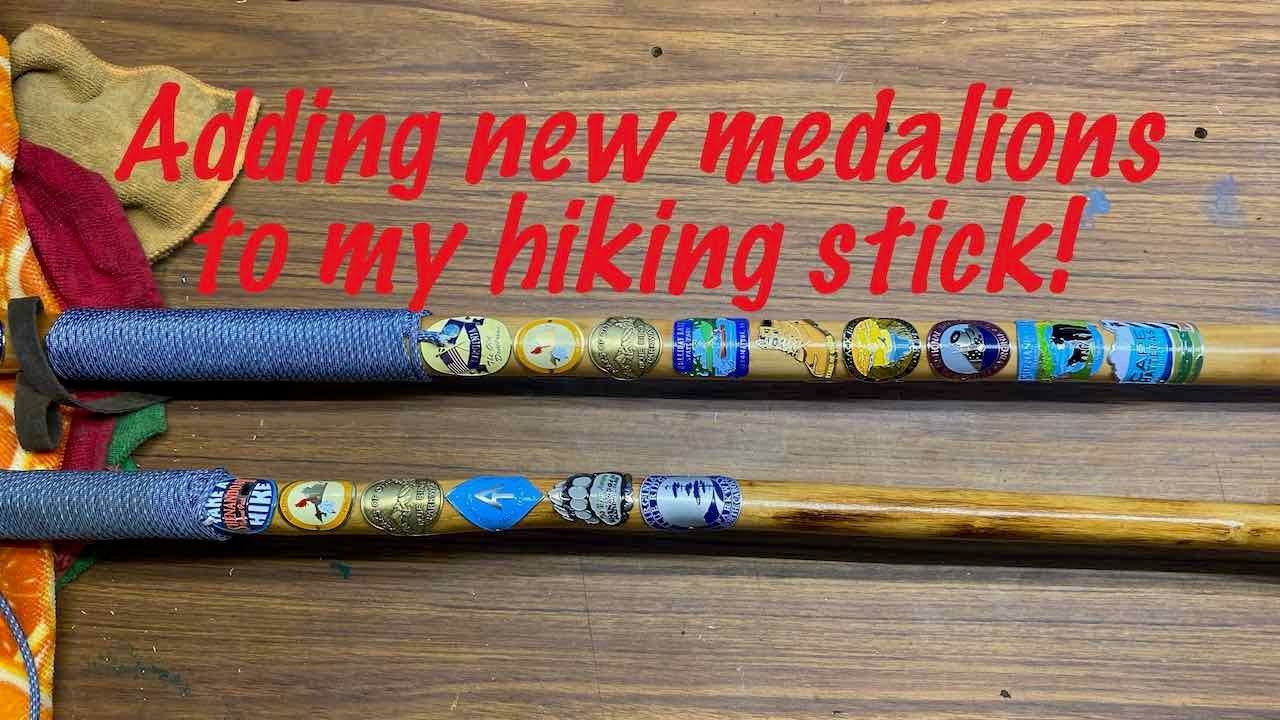 Adding medallions to my hiking sticks...how to