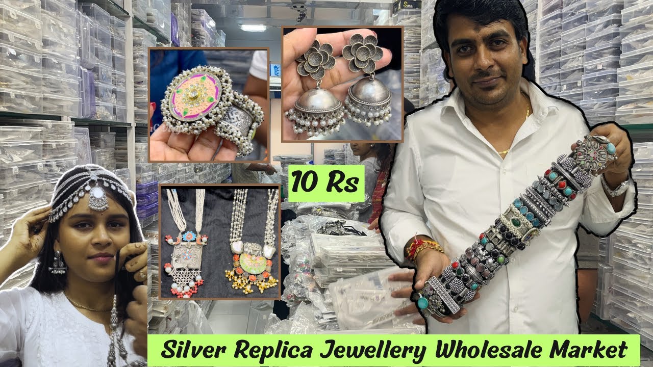 Silver Replica Jewellery Wholesale Market Mumbai | German Silver, Oxidised Jewellery Wholesale Price