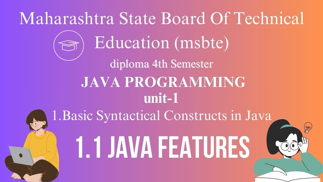 Java Features | Java Programming | Unit 1 - Lecture 1 | K-Scheme | 4th Semester | Enlight India