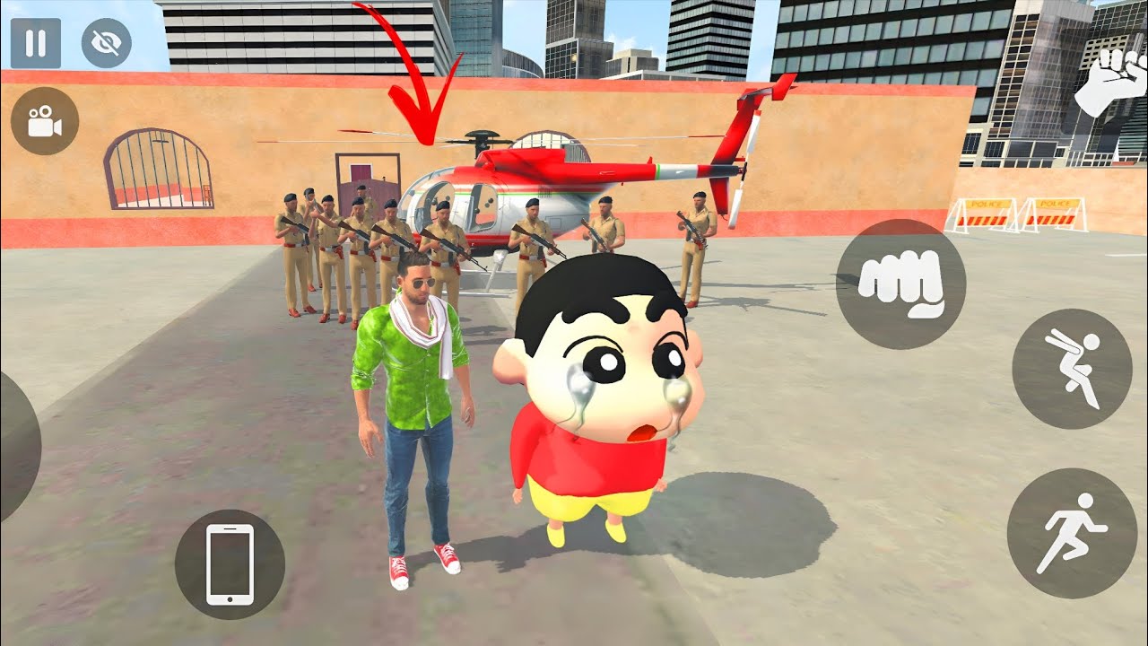 Franklin ka helicopter 🚁 police walo Ne 🥹 chori kar li 💥🤩 in Indian theft auto simulator 🎉 | 