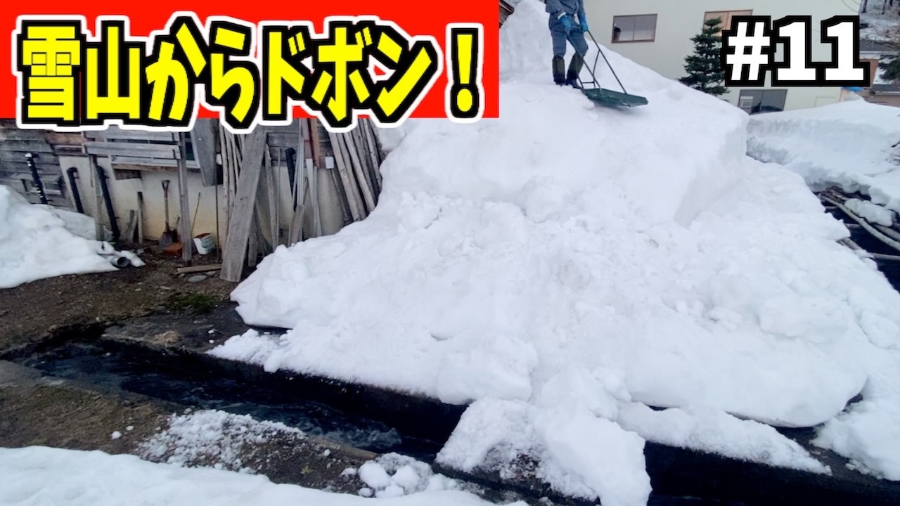 【ドボン】2025-03-24（月）さあ今日からは雪山崩し！武七の除雪・雪かき日記　snow removal ASMR