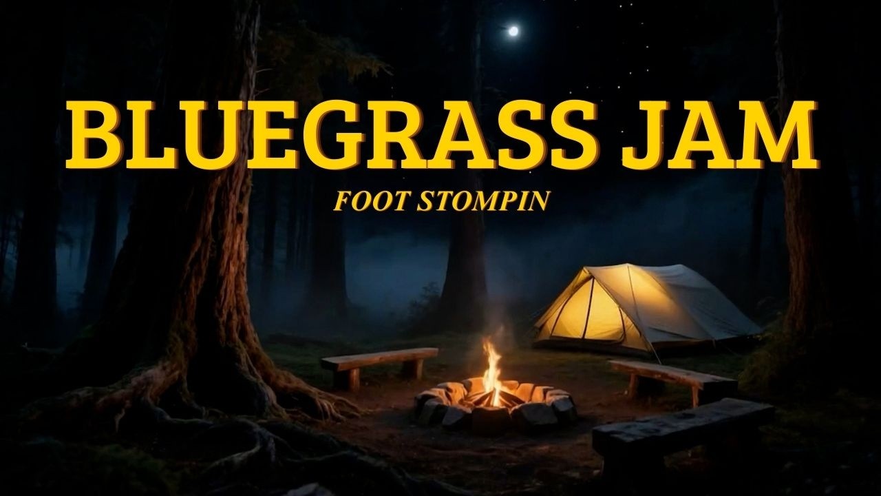 Bluegrass Jam - Foggy Mountain Breakdown | Foot Stomping Banjo At Night in a Cozy Campsite Vibe🔥