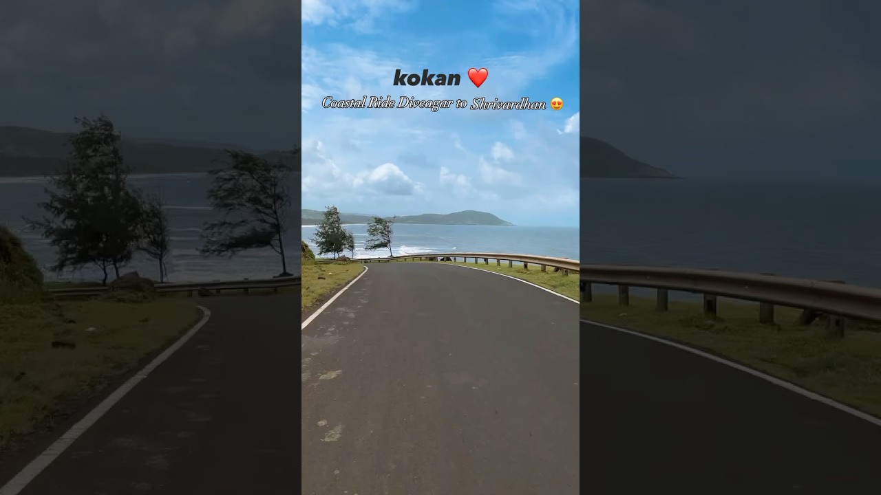 This beautiful coastal route from#diveagar  to#shrivardhan and the most beautiful Aarvi Beach 🌊🐚🤍