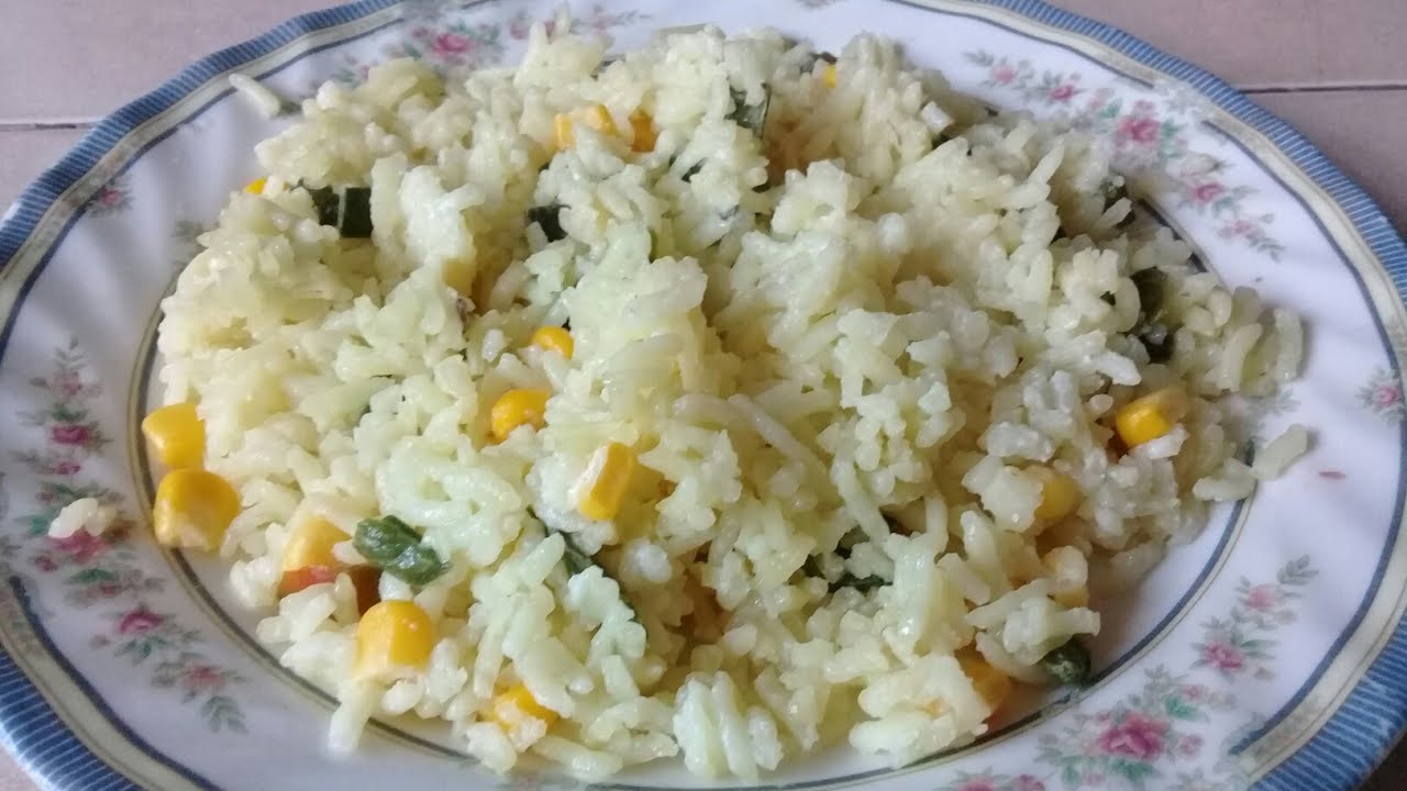 Arroz blanco con crema