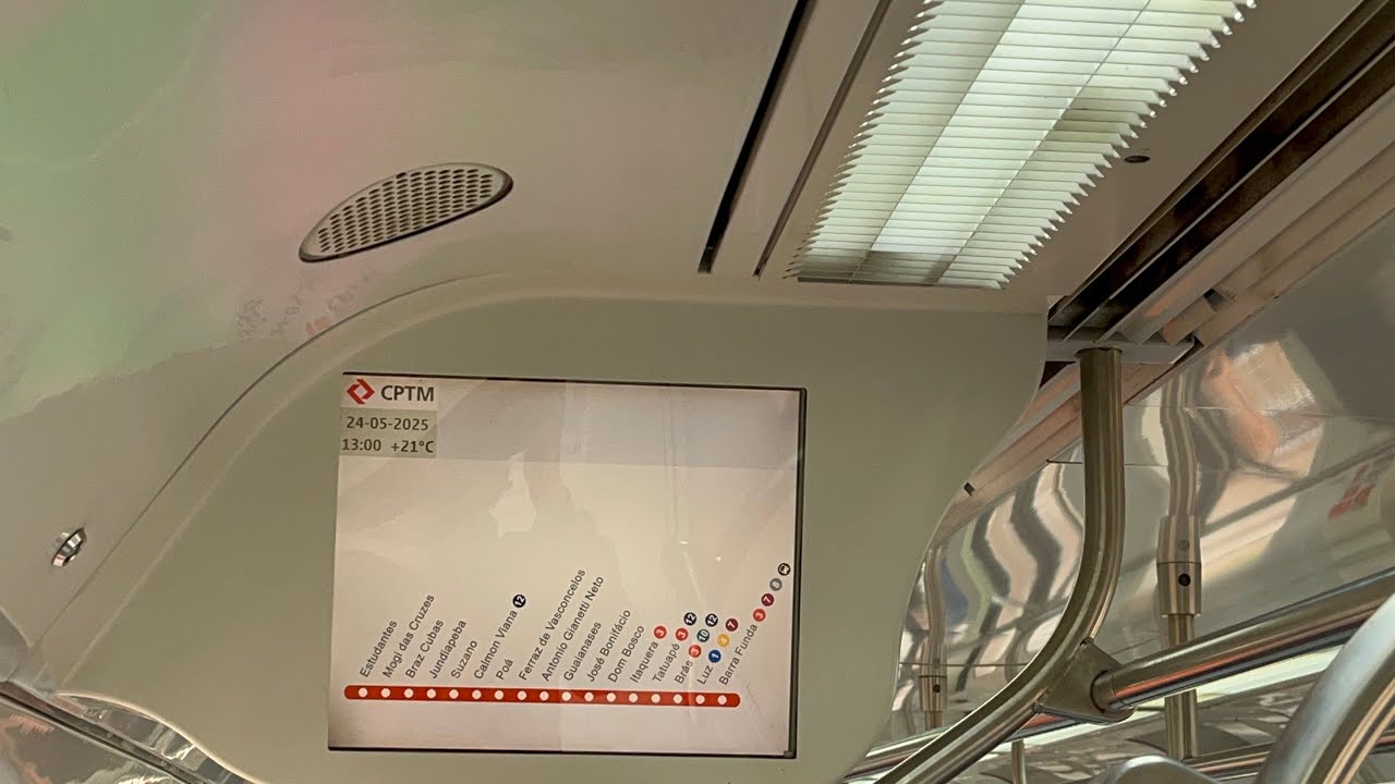 CPTM Série 8000 Trecho Entre Brás e Palmeiras - Barra Funda - Linha 11 Coral