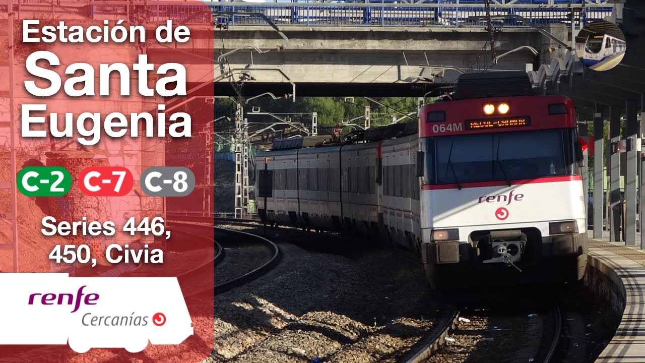 Circulaciones por la estación de Santa Eugenia C-2, C-7, C-8 | Cercanías Madrid