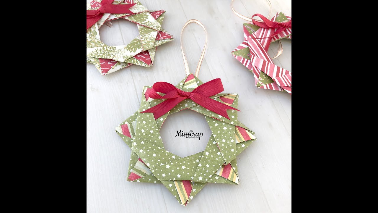 Couronne en origami / Origami Wreath