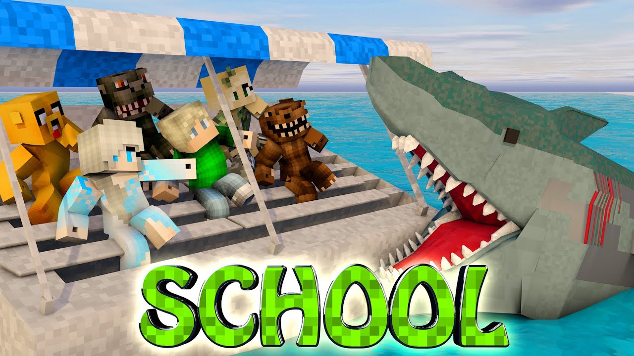 Minecraft School | Military School of Mods - Jaws Shark Attack! (Jaws, Sharks, Great White)