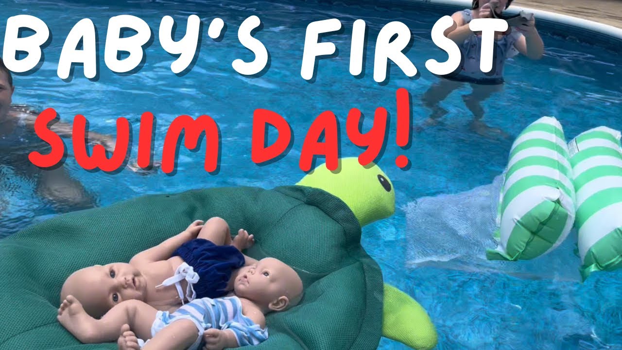 Our Reborn Baby’s FIRST Time in the Pool! 🏖️💧