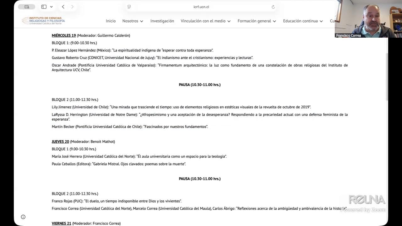 VI Coloquio de Teología UCN-PUCV. Conferencia inaugural