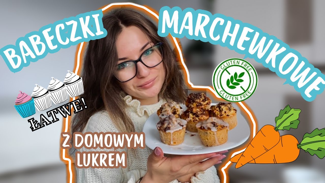 🧁Najlepsze muffinki marchewkowe jakie zrobiłam i to z domowym lukrem🍡 #celiakia #bezglutenu #przepis