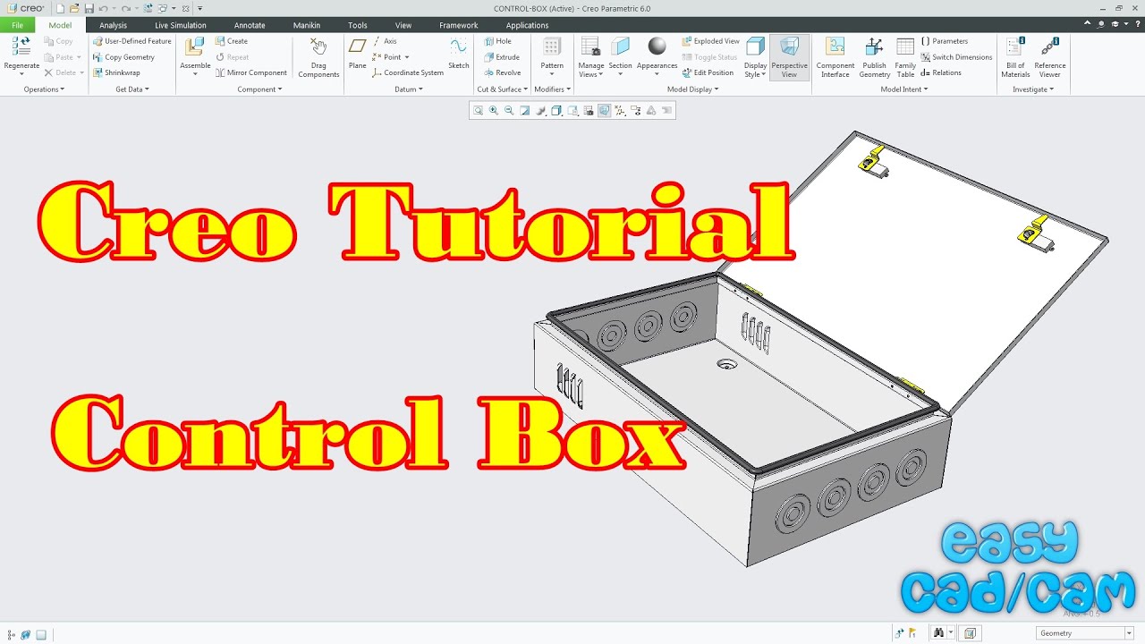 Creo Sheet metal tutorial : Electrical Enclosure
