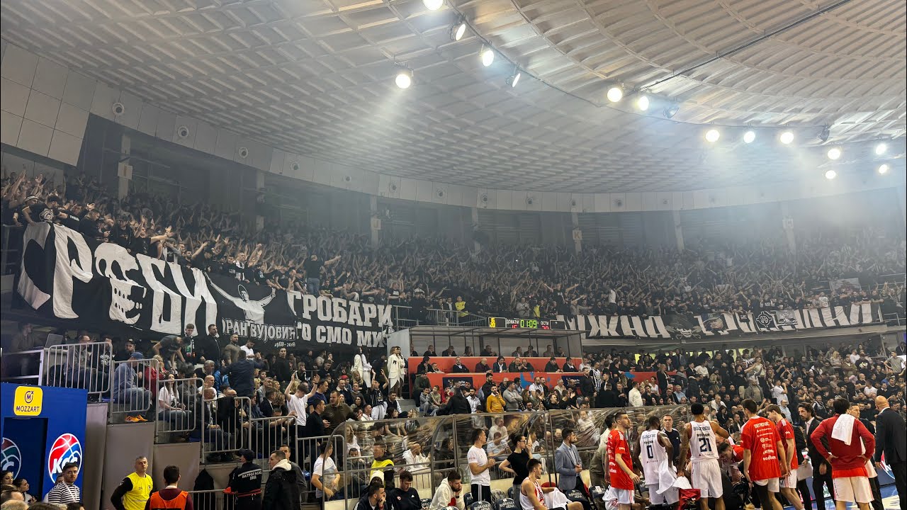 Grobari u Nišu na finalu Kupa (Crvena zvezda - Partizan, 15.02.2025.)