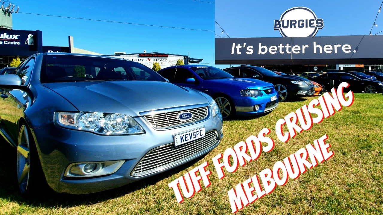 TUFF FORDS CRUISING MELBOURNE .... WE HEAD TO OUR  FAVOURITE   BURGER PLACE