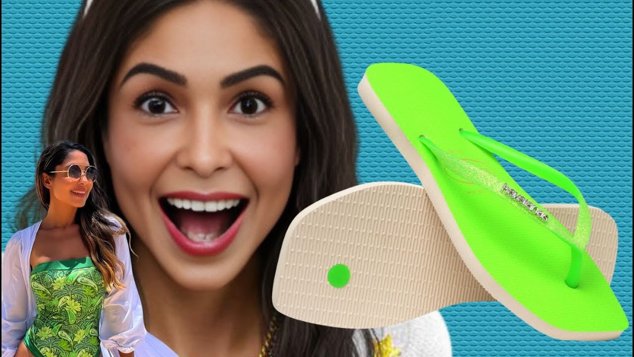 Havaianas Slim Square Glitter Neon: Conforto e design moderno para seus Pés