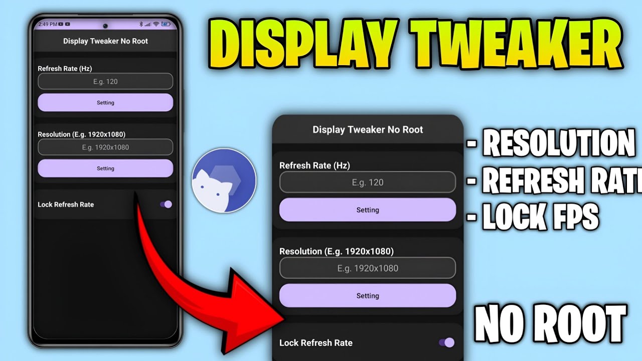 Change Screen Resolution And Refresh Rate + Lock Refresh Rate On Android | Without Root - Max FPS 🚀🎮