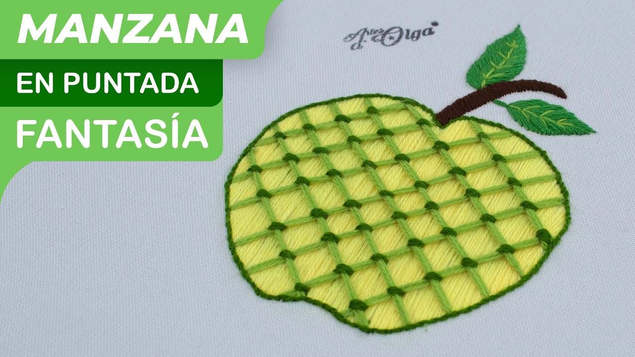 Puntada para Bordar una Manzana | Apple Embroidery Design