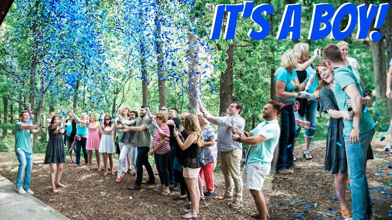 GENDER REVEAL PARTY! Telling our family IT'S A BOY! 💙