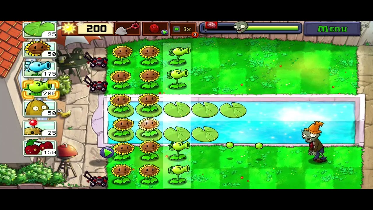 Lets Play PvZ ( Pool Lv. 1 )