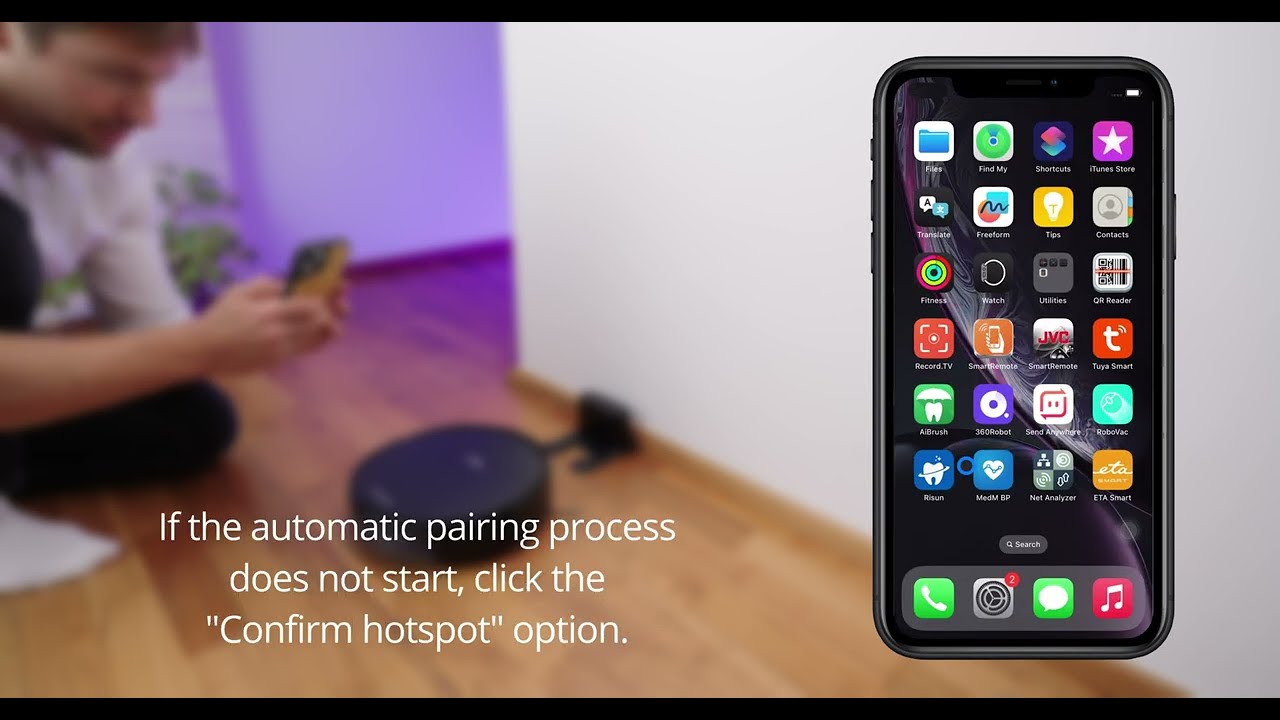 Pairing the ETA Torro robotic vacuum cleaner
