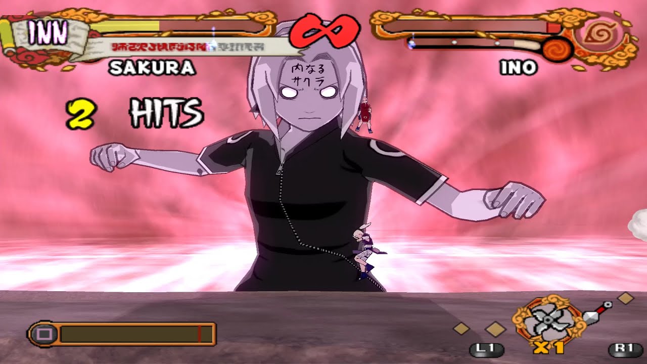 Sakura (Clássico) VS Ino (INSANE) - Naruto Shippuden Ultimate Ninja 4