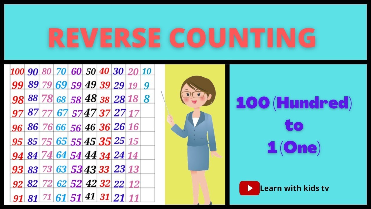 REVERSE COUNTING | COUNTING 100 TO 01 | ULTI GINTI | LEARN ULTI GINTI