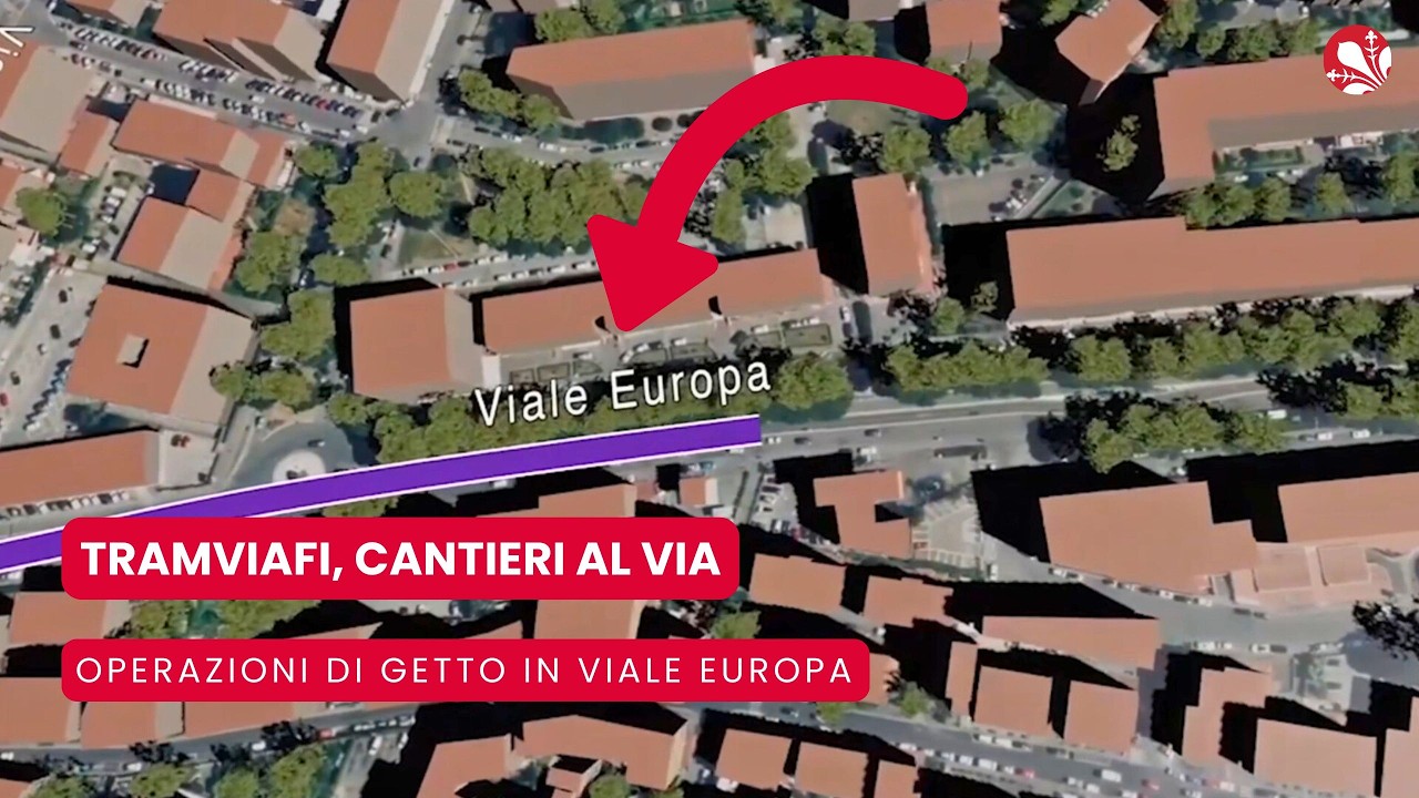 🚇 Tramvia di Firenze, operazioni di getto per la sede tramviaria in viale Europa: i provvedimenti