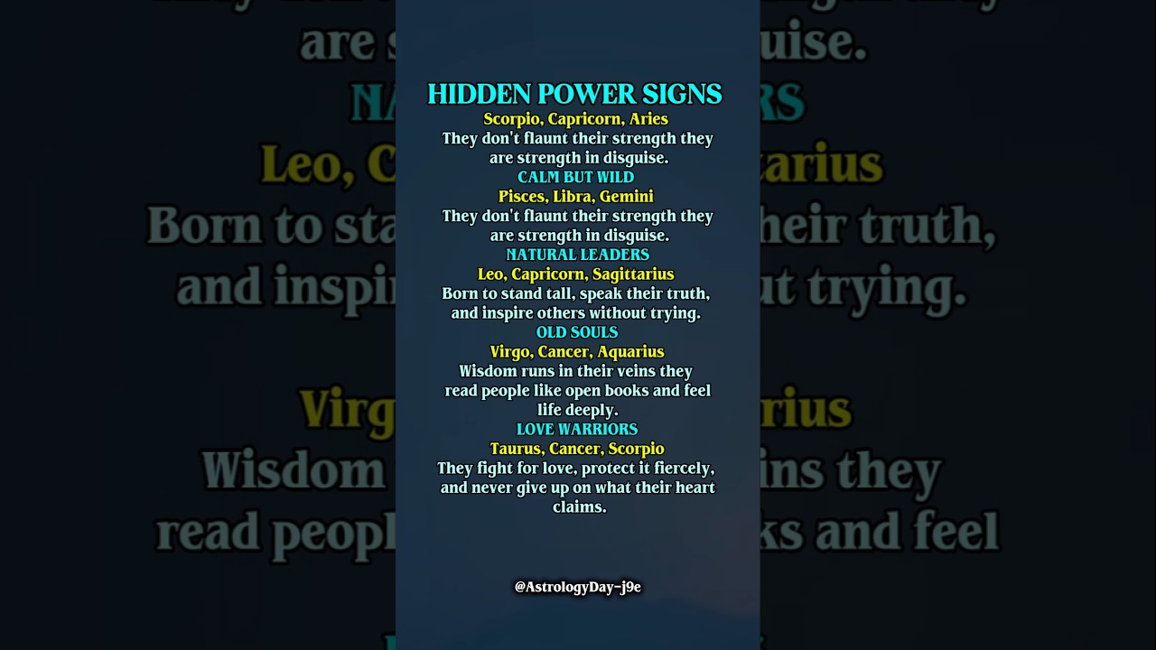 HIDDEN POWERS OF ZODIAC SIGNS YOU CAN&rsquo;T IGNORE | Astrology&rsquo;s Secret #zodiac #astrology #horoscope