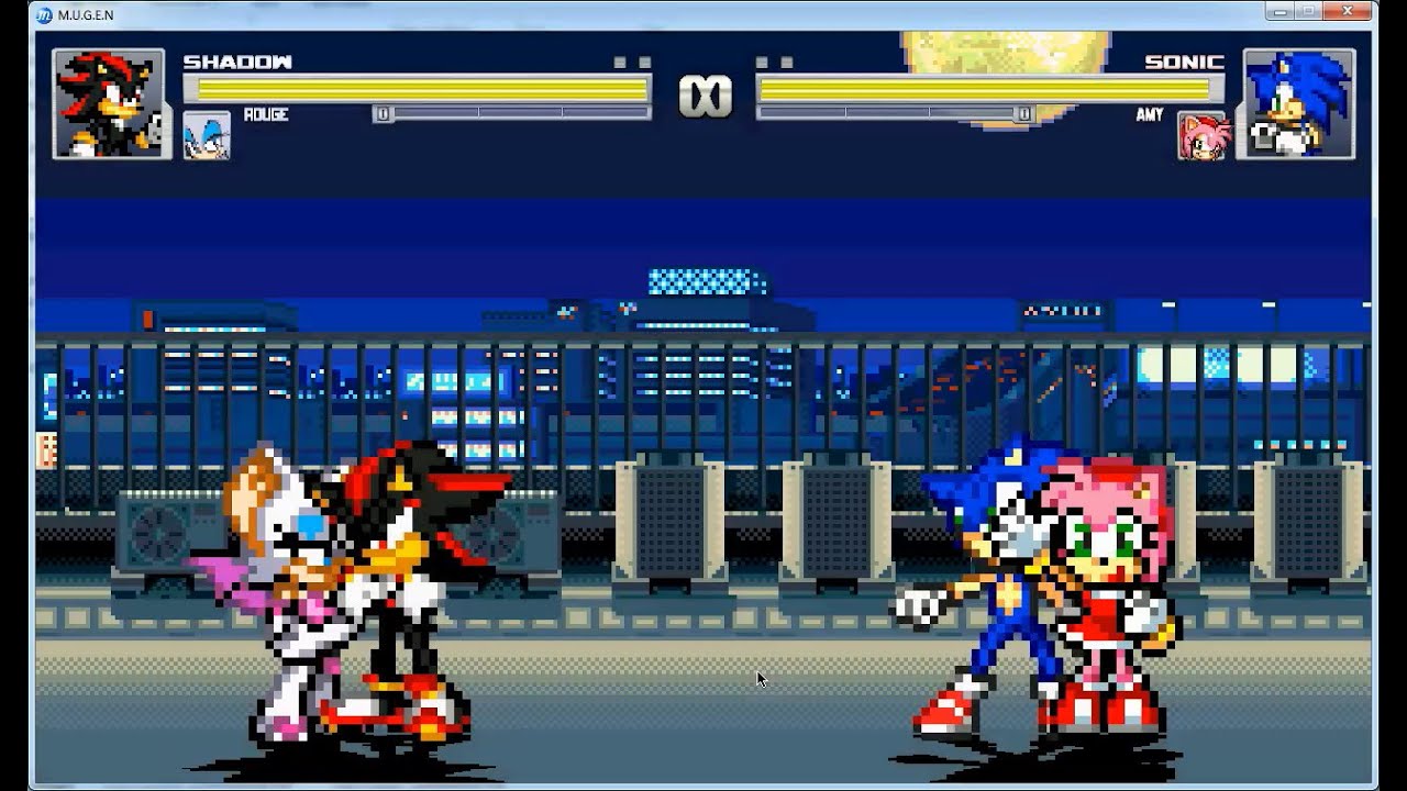 MUGEN SHADOW AND ROUGE VS SONIC AND AMY PART 3-3