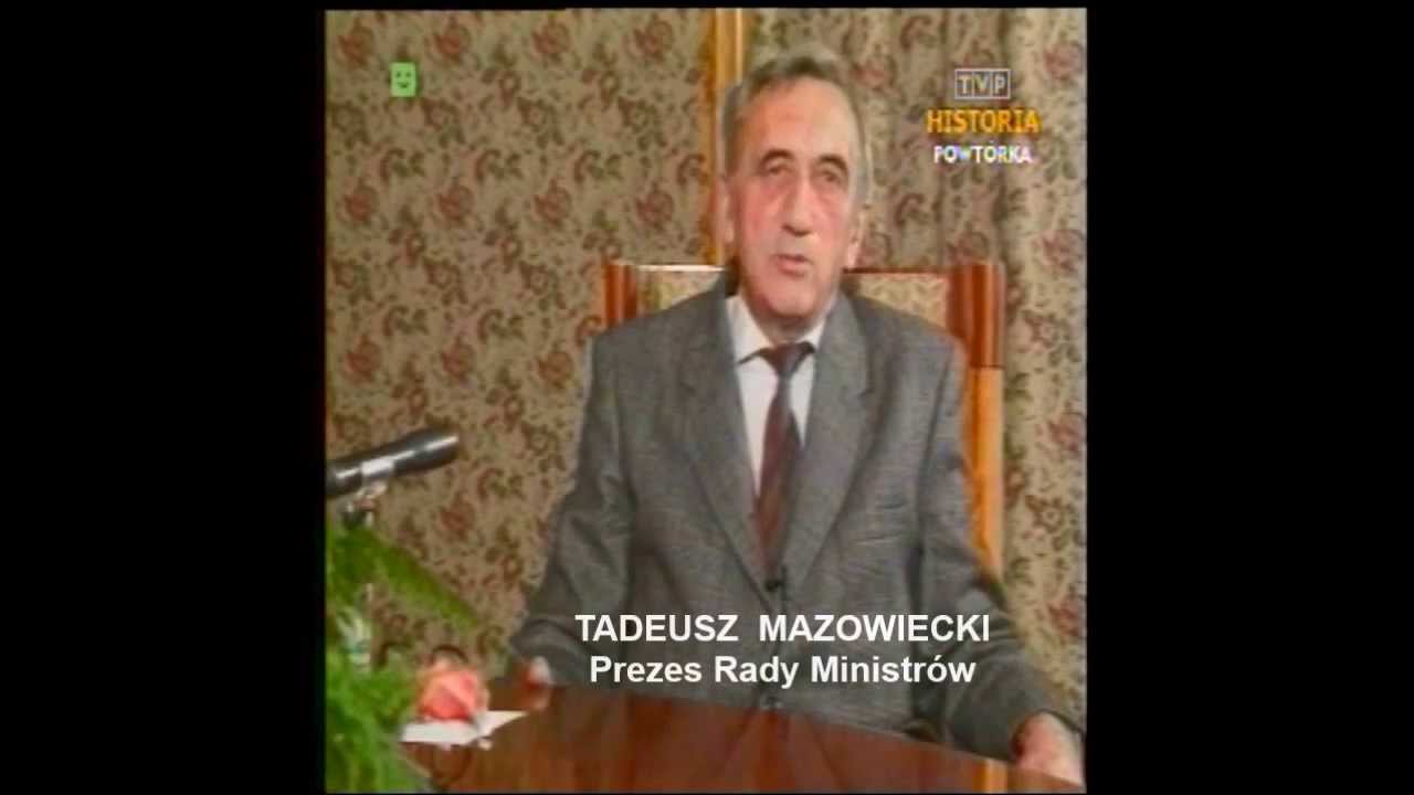 PRL 1989 Tadeusz Mazowiecki. Proste słowa do Polaków.