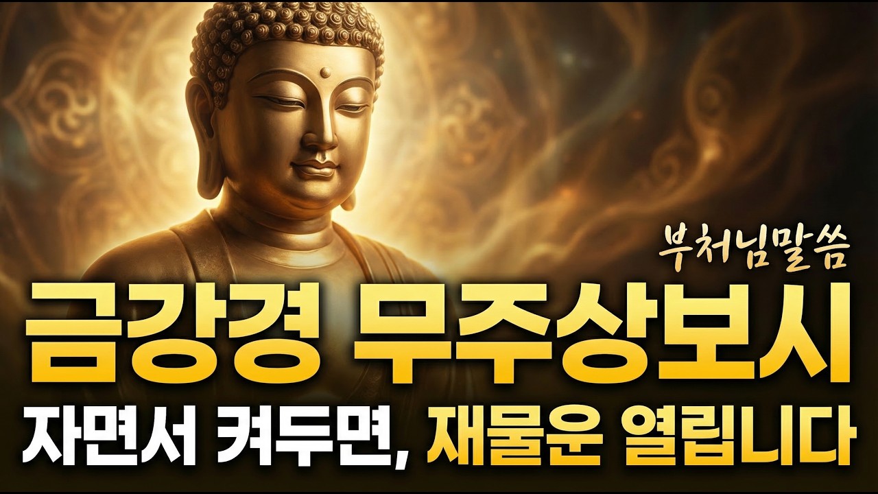 [부처님말씀] 금강경 무주상보시, 자면서 켜두기만 하세요 재물복과 금전운의 물길이 열립니다 / 재정불안 / 마음의평화 / 오디오북