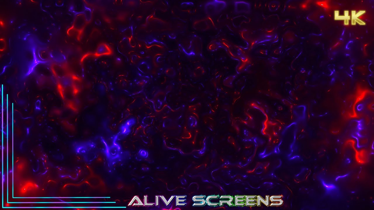 Abstract Liquid Screensaver Metallic Fluid Background Relaxing 4K